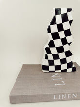 Load image into Gallery viewer, Ceramic Black &amp; White Checkered Vase
