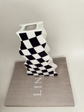 Load image into Gallery viewer, Ceramic Black &amp; White Checkered Vase
