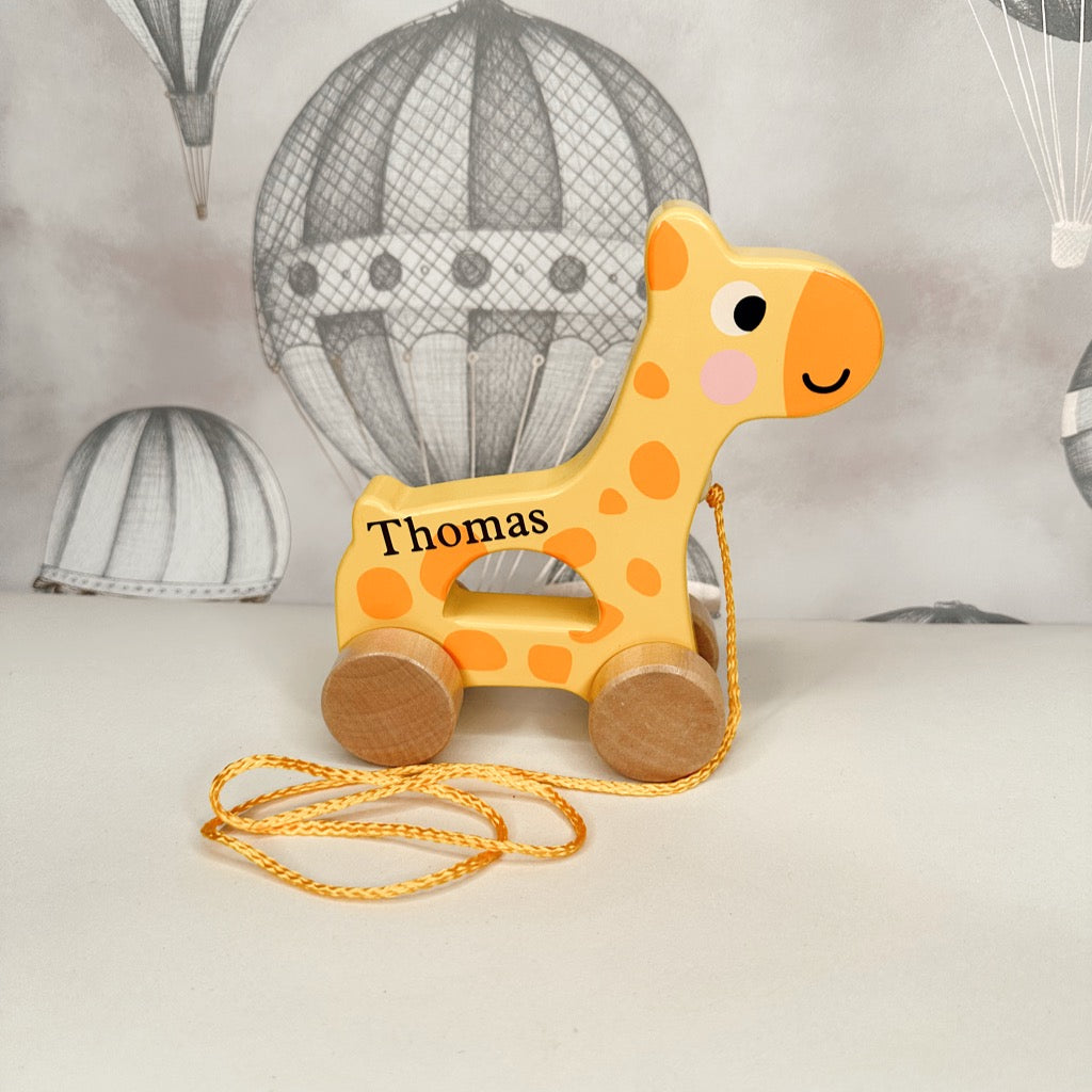 Personalised Pull Along Animal Toy