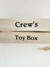 Load image into Gallery viewer, Personalised Wooden Toy Box
