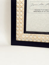 Load image into Gallery viewer, Black Rattan Photo Frame
