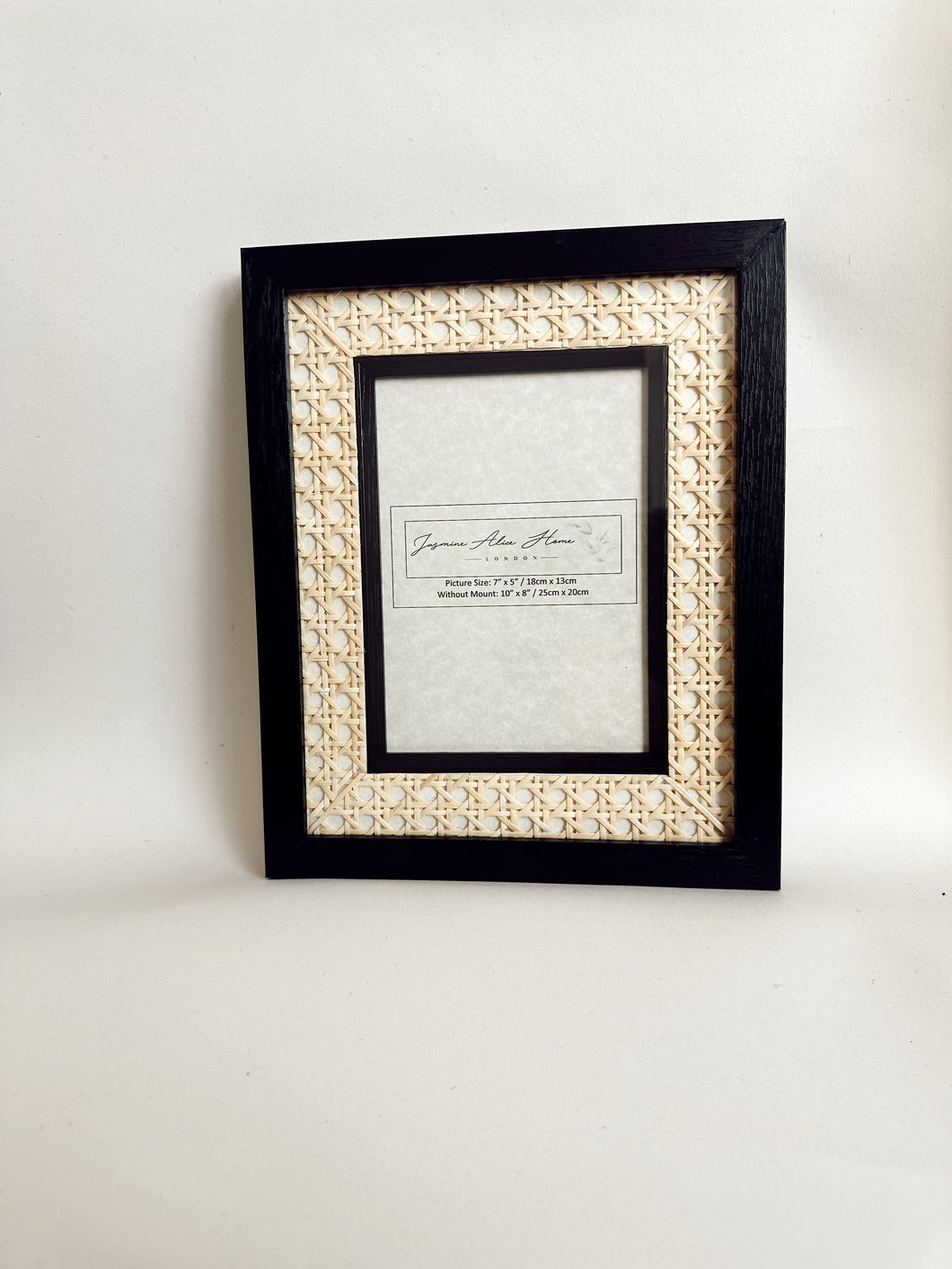 Black Rattan Photo Frame