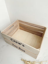 Load image into Gallery viewer, Personalised Wooden Toy Box
