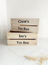 Load image into Gallery viewer, Personalised Wooden Toy Box
