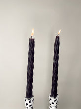 Load image into Gallery viewer, Two Wooden Dalmatian Candlesticks
