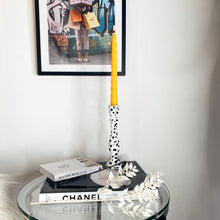 Load image into Gallery viewer, Two Wooden Dalmatian Candlesticks
