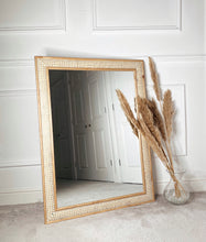 Load image into Gallery viewer, Large Rattan Wooden Mirror
