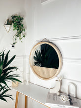 Load image into Gallery viewer, Large Round Rattan Mirror
